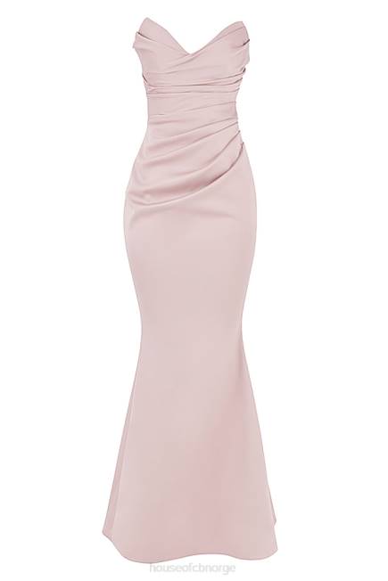 bryllup fleur blush sateng stroppeløs kjole House of CB J6RL1146