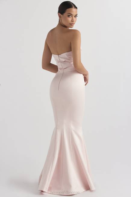 bryllup fleur blush sateng stroppeløs kjole House of CB J6RL1146
