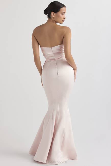 bryllup fleur blush sateng stroppeløs kjole House of CB J6RL1146