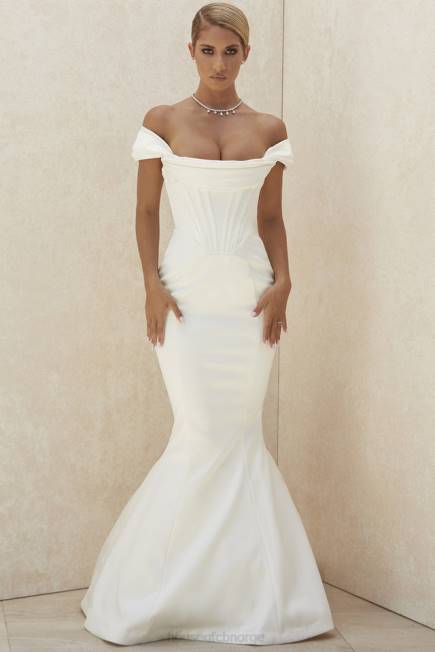 bryllup antoinette ivory korsett off shoulder brudekjole - begrenset opplag House of CB J6RL1157