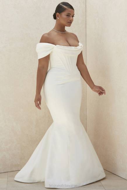 bryllup antoinette ivory korsett off shoulder brudekjole - begrenset opplag House of CB J6RL1157