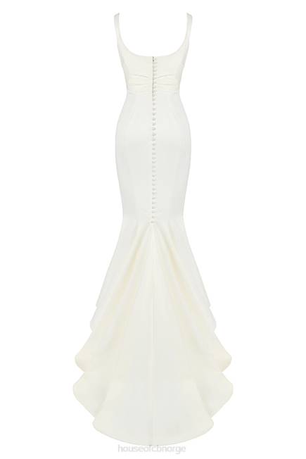 bryllup emilie off white sateng havfrue brudekjole House of CB J6RL1141