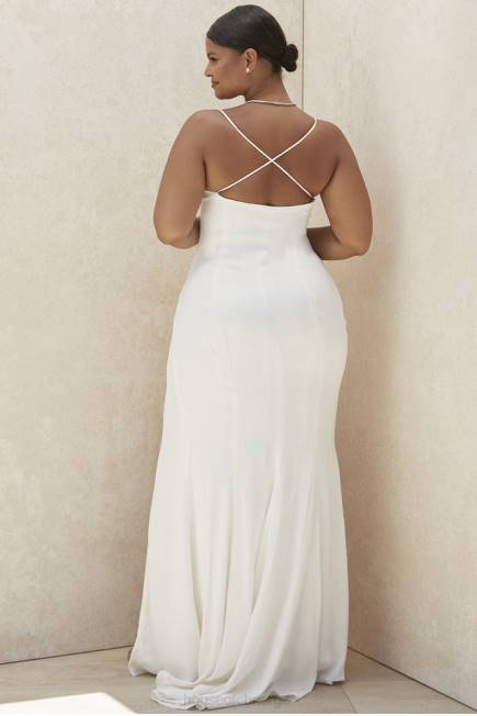 bryllup gigi ivory brudekjole med stropper - begrenset opplag House of CB J6RL1163