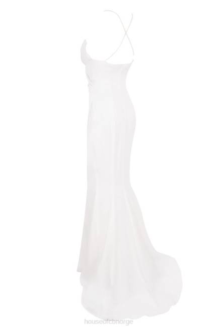 bryllup gigi ivory brudekjole med stropper - begrenset opplag House of CB J6RL1163