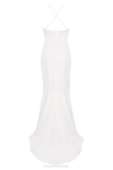 bryllup gigi ivory brudekjole med stropper - begrenset opplag House of CB J6RL1163