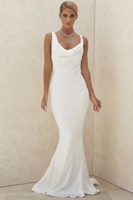 bryllup odette ivory drapert rygg brudekjole - begrenset opplag House of CB J6RL1162