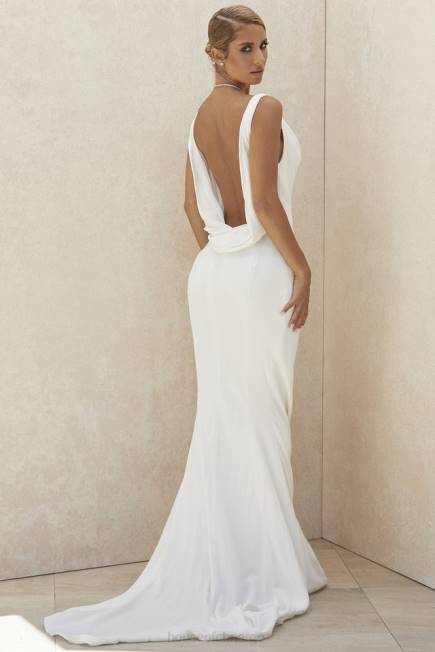 bryllup odette ivory drapert rygg brudekjole - begrenset opplag House of CB J6RL1162