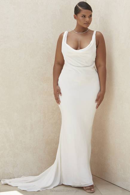 bryllup odette ivory drapert rygg brudekjole - begrenset opplag House of CB J6RL1162
