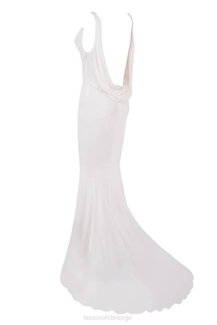 bryllup odette ivory drapert rygg brudekjole - begrenset opplag House of CB J6RL1162