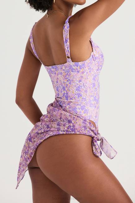 klær paros violet floral flerbruksskjerf House of CB J6RL1236