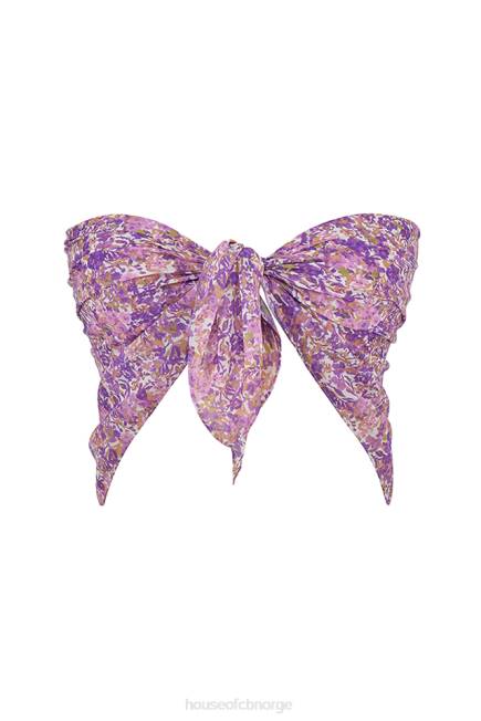 klær paros violet floral flerbruksskjerf House of CB J6RL1236