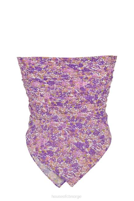 klær paros violet floral flerbruksskjerf House of CB J6RL1236