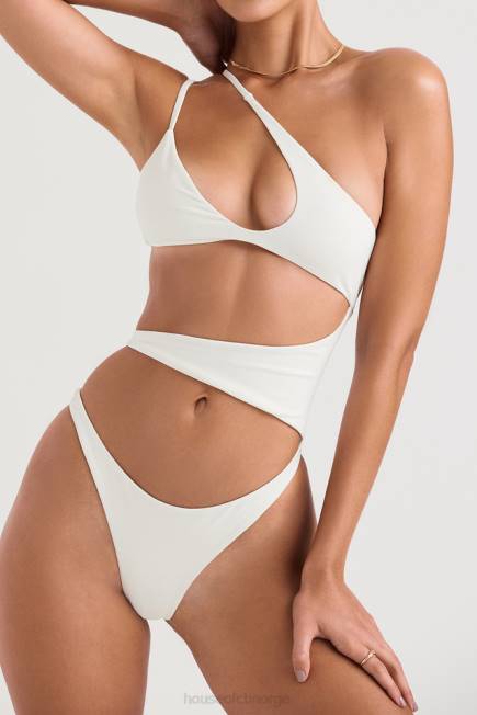 klær lafayette ivory asymmetrisk utskjæring badedrakt House of CB J6RL1221