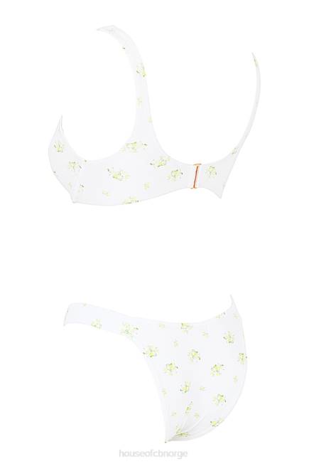 klær mariposa bikini med blomstermønster i elfenben House of CB J6RL1239