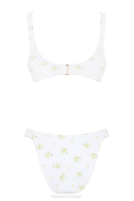 klær mariposa bikini med blomstermønster i elfenben House of CB J6RL1239