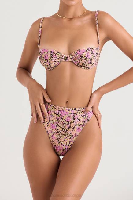 klær monaco oliven floral bikinitopp med bøyle House of CB J6RL1230