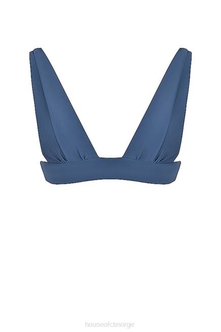 klær seychellene dypblå bikini topp med knyte bak House of CB J6RL1177