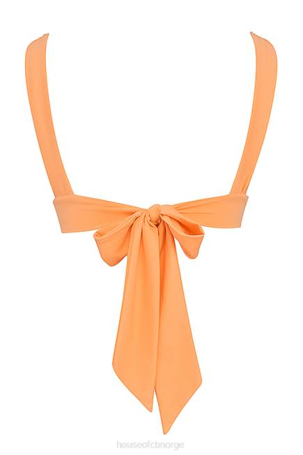 klær seychellene lys oransje bikini topp med knyte bak House of CB J6RL1166