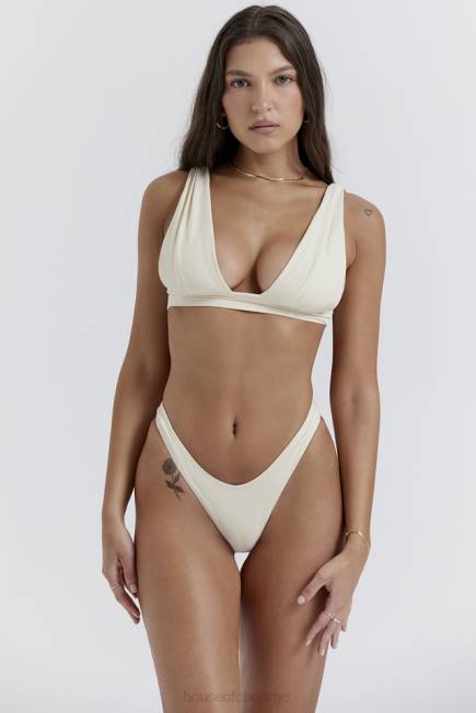 klær seychellene vanilje bikini topp med knyte bak House of CB J6RL1170