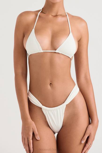 klær tropez bikini-topp i elfenben med halterhals House of CB J6RL1211