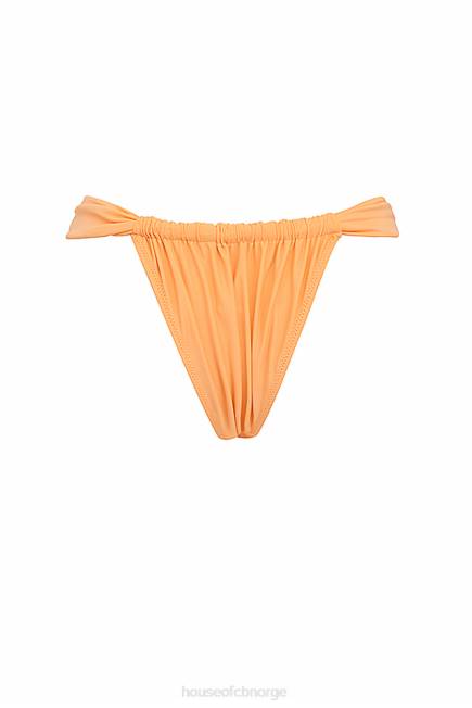 klær athen lys oransje rynket bikinitruse med høye ben House of CB J6RL1168