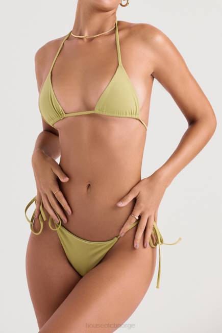 klær santorini bikiniunderdel med oliven slips på siden House of CB J6RL1216