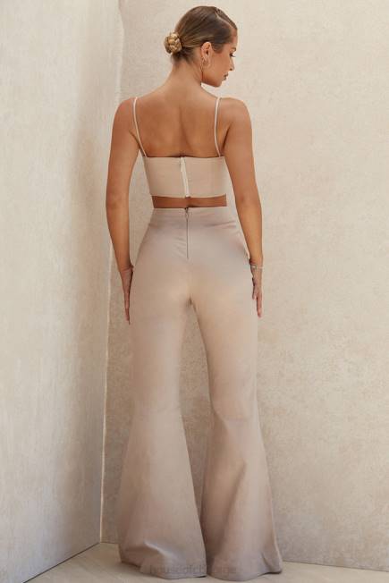 klær alesha beige tencel linbukse House of CB J6RL1013