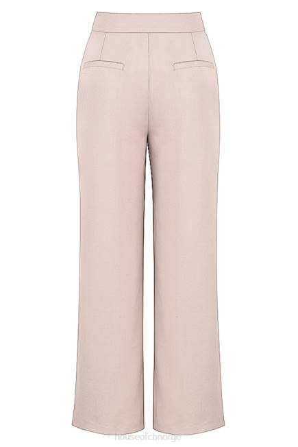 klær alivia beige bukse med løs passform House of CB J6RL926