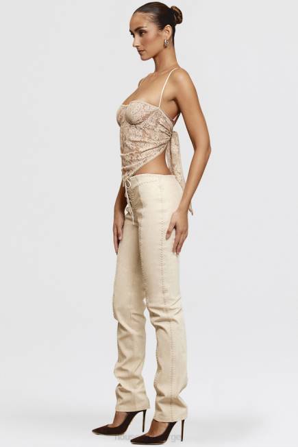 klær amara beige imitert semsket blondebukse House of CB J6RL891