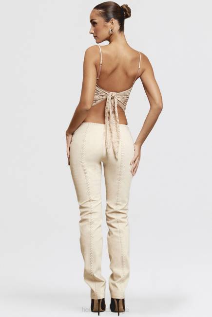 klær amara beige imitert semsket blondebukse House of CB J6RL891