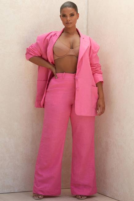 klær andreia rosa bukser i linblanding House of CB J6RL1018