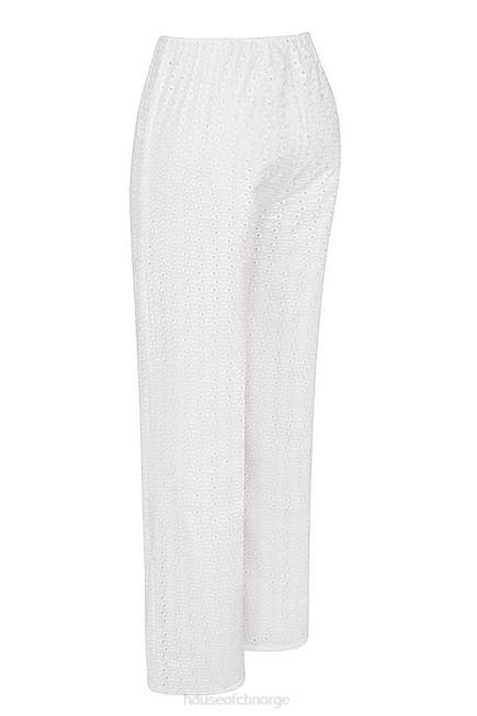 klær frankie hvit broderie anglais bukse House of CB J6RL859