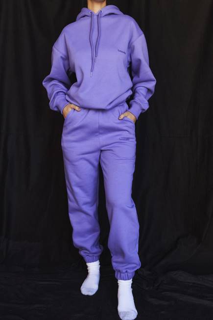 klær himmellilla joggebukse i fleece House of CB J6RL947
