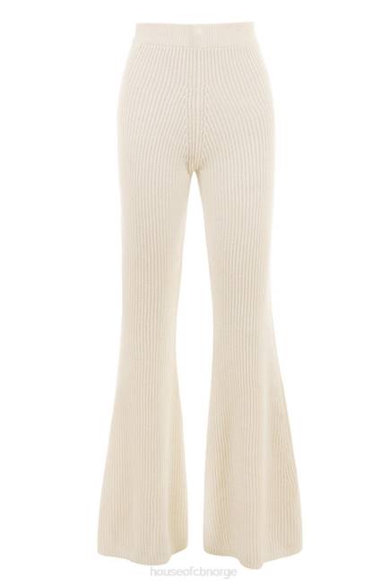 klær rodelle krem ​​chunky ribbestrikkede bukser House of CB J6RL989