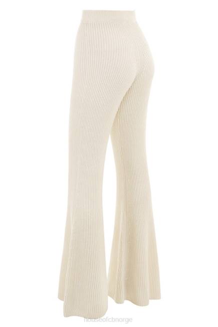 klær rodelle krem ​​chunky ribbestrikkede bukser House of CB J6RL989