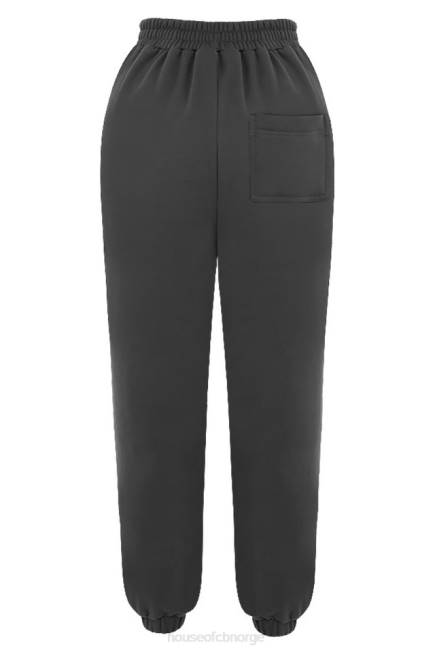 klær sky charcoal joggebukse i fleece House of CB J6RL998