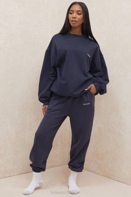 klær sky marine fleece rygg joggebukse House of CB J6RL1007
