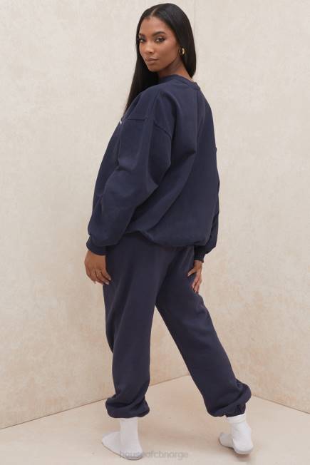 klær sky marine fleece rygg joggebukse House of CB J6RL1007