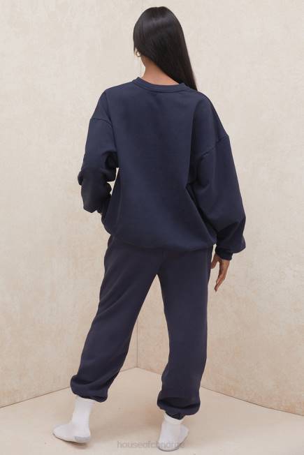 klær sky marine fleece rygg joggebukse House of CB J6RL1007