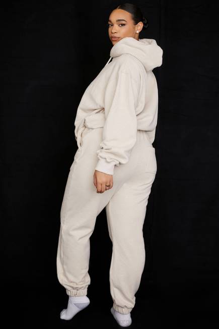 klær sky oatmeal fleece rygg joggebukse House of CB J6RL953