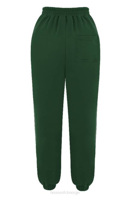 klær skygrønn joggebukse med brushback House of CB J6RL1004