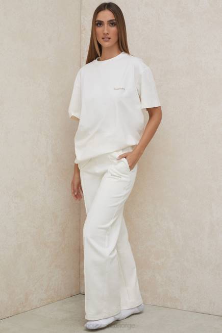 klær dina off white joggebukser med rett ben House of CB J6RL1002