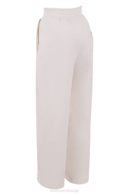 klær dina off white joggebukser med rett ben House of CB J6RL1002