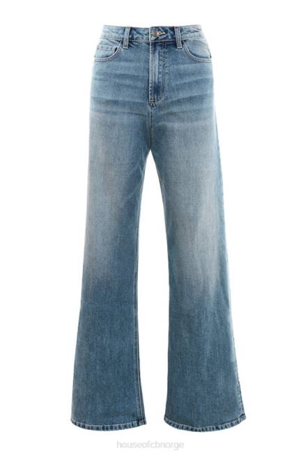klær antonia jeans med høy midje og brede ben House of CB J6RL645
