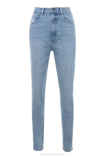 klær bria blekblå denimjeans med høy midje House of CB J6RL643