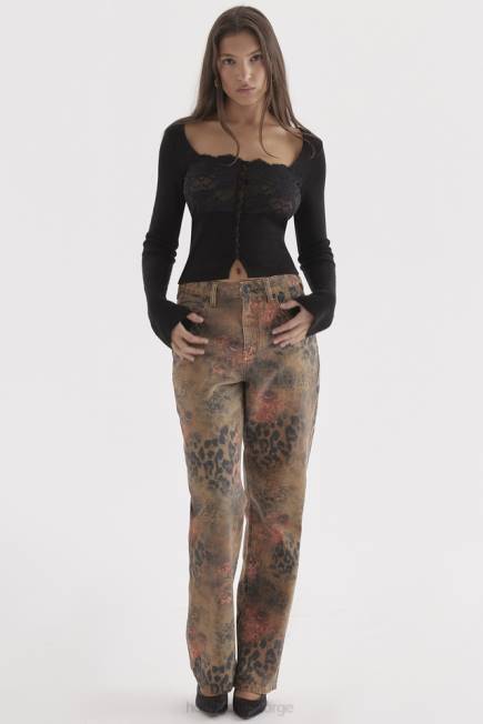 klær samia jeans med blomsterprint House of CB J6RL638