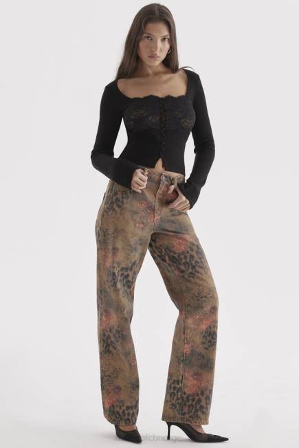 klær samia jeans med blomsterprint House of CB J6RL638