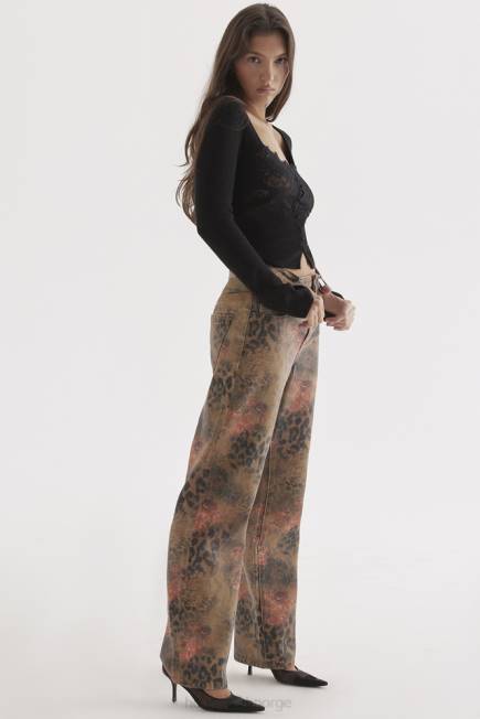 klær samia jeans med blomsterprint House of CB J6RL638