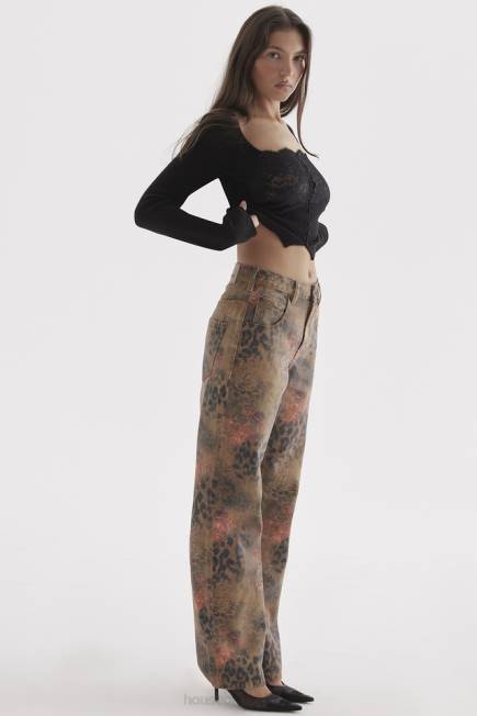 klær samia jeans med blomsterprint House of CB J6RL638