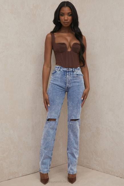 klær tate blue vintage fit antikke vask jeans House of CB J6RL642